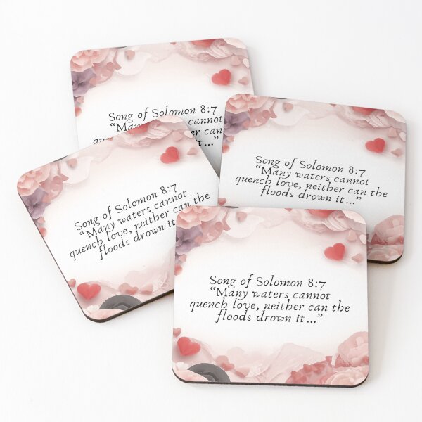 Item preview, Many waters can quench Love Bible verse design designed and sold by TheProverbsMom.
