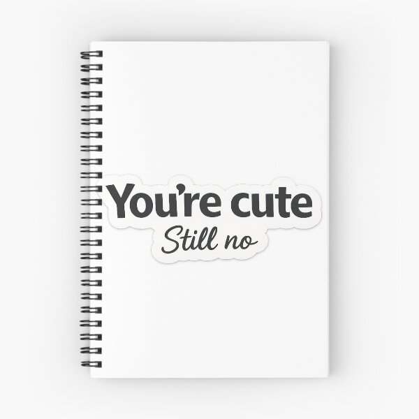 Item preview, You’re Cute Still No – Funny Boundary Sticker for Laptop, Water Bottle & Coffee Cup designed and sold by tonyhopeirl.