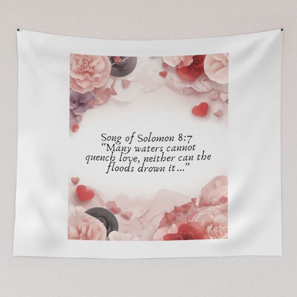 Item preview, Many waters can quench Love Bible verse design designed and sold by TheProverbsMom.