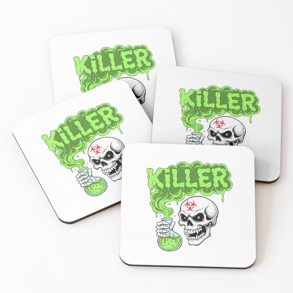 Item preview, Maniac Skull with Toxic Potion – Killer Neon Sticker designed and sold by YounexxART.