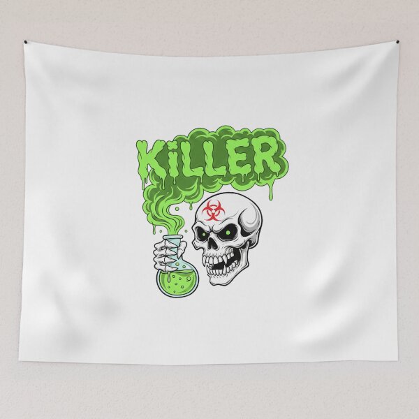 Item preview, Maniac Skull with Toxic Potion – Killer Neon Sticker designed and sold by YounexxART.