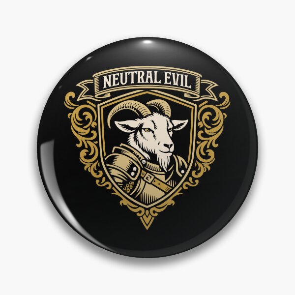 Item preview, Neutral Evil Goat Funny RPG Alignment designed and sold by pixeptional.