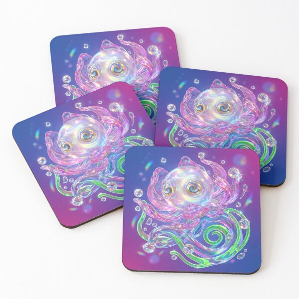Item preview, Sparkling Iridescent Ocean Creature Art designed and sold by maboroshilab.