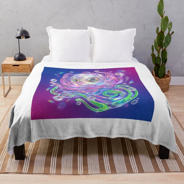 Item preview, Sparkling Iridescent Ocean Creature Art designed and sold by maboroshilab.