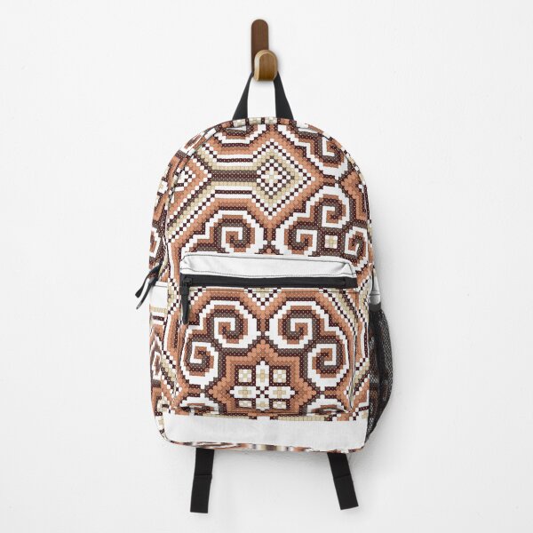 Item preview, Hmong embroidery textile digital art for brown design designed and sold by Jassicaxyooj.