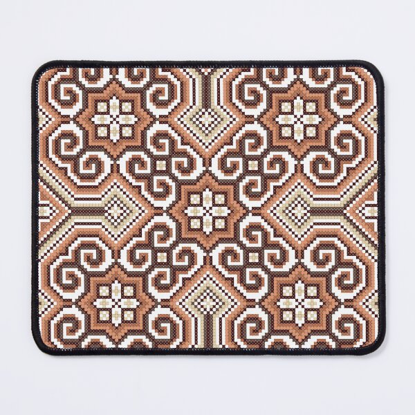 Item preview, Hmong embroidery textile digital art for brown design  designed and sold by Jassicaxyooj.