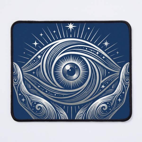 Item preview, Mystical Cosmic Eye in Hands - Divine Protection & Insight Engraving designed and sold by Ousuke ARTs.