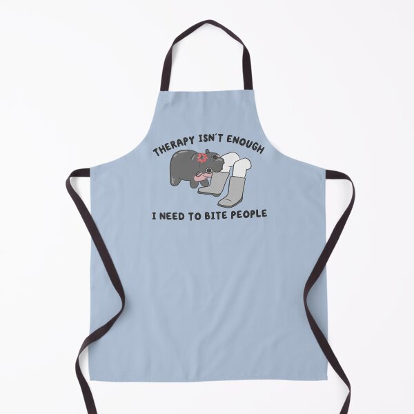 Item preview, therapy isnt enough i need to bite people hippo meme designed and sold by kaybowzie.