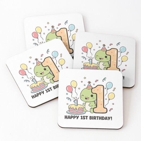 Item preview, Cute Dinosaur Happy 1st Birthday Party Design  Baby Dino First Birthday Shirt  Kids Birthday Gift designed and sold by MeeraArts&Crafts.