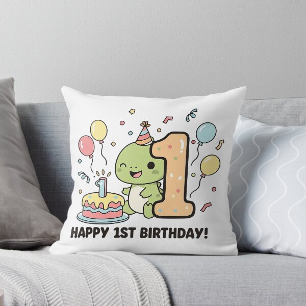 Item preview, Cute Dinosaur Happy 1st Birthday Party Design  Baby Dino First Birthday Shirt  Kids Birthday Gift designed and sold by MeeraArts&Crafts.