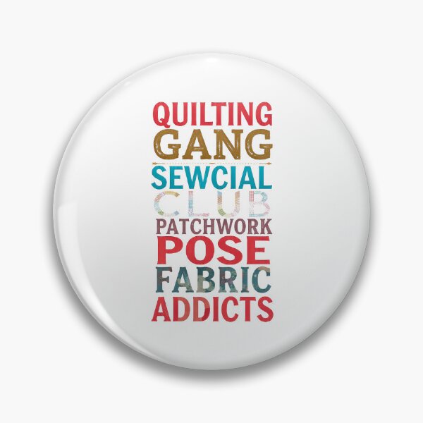 Item preview, Quilting Gang Typography Collage | Colorful Sewing Quotes designed and sold by Twenty2Creative.