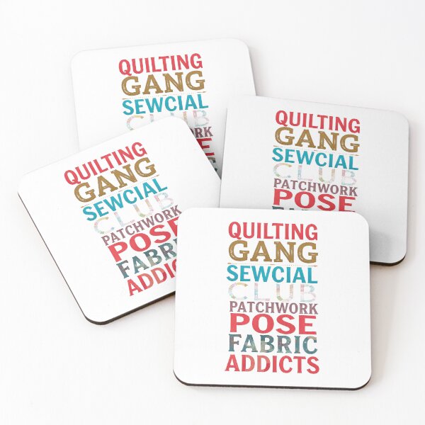Item preview, Quilting Gang Typography Collage | Colorful Sewing Quotes designed and sold by Twenty2Creative.