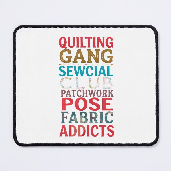 Item preview, Quilting Gang Typography Collage | Colorful Sewing Quotes designed and sold by Twenty2Creative.