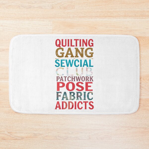 Item preview, Quilting Gang Typography Collage | Colorful Sewing Quotes designed and sold by Twenty2Creative.