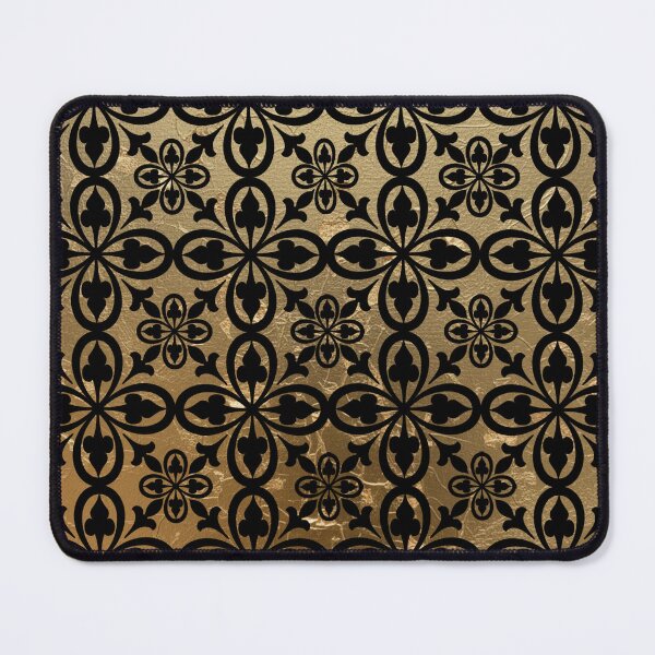 Item preview, Gold Leaf Geometric Flower Pattern - Elegant Abstract Design designed and sold by Italian Ink Studio.
