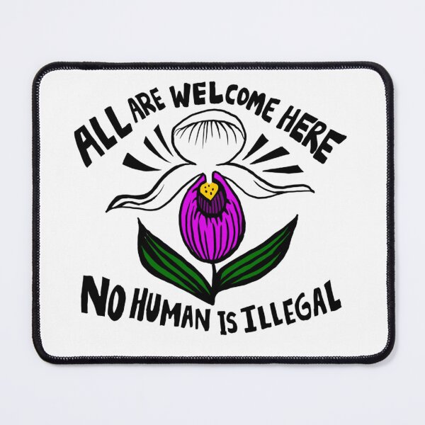 Item preview, Lady Slipper Orchid No Human Is Illegal designed and sold by Bonnie Bee’s Minnesota Strong Shop.