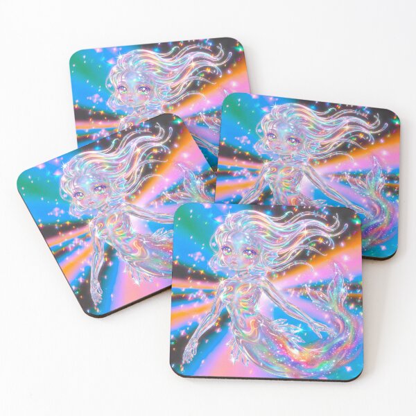 Item preview, Holographic Rainbow Mermaid - Sparkling Iridescent Siren designed and sold by maboroshilab.