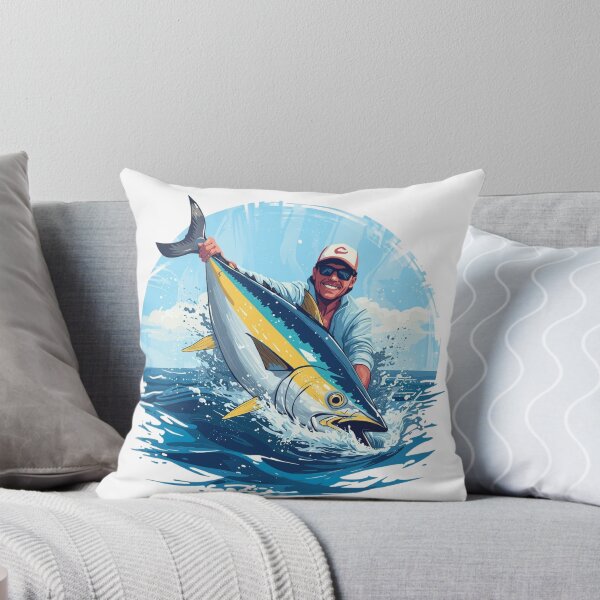 Item preview, Epic Yellowfin Tuna Catch - Sport Fishing Vector Art designed and sold by Asmabella.