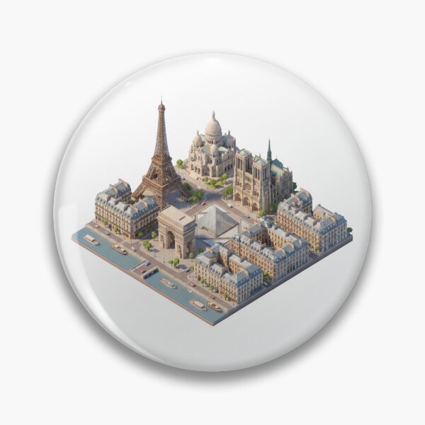 Item preview, Miniature Paris Eiffel Tower 3D Isometric Art designed and sold by sylvesteraswin.