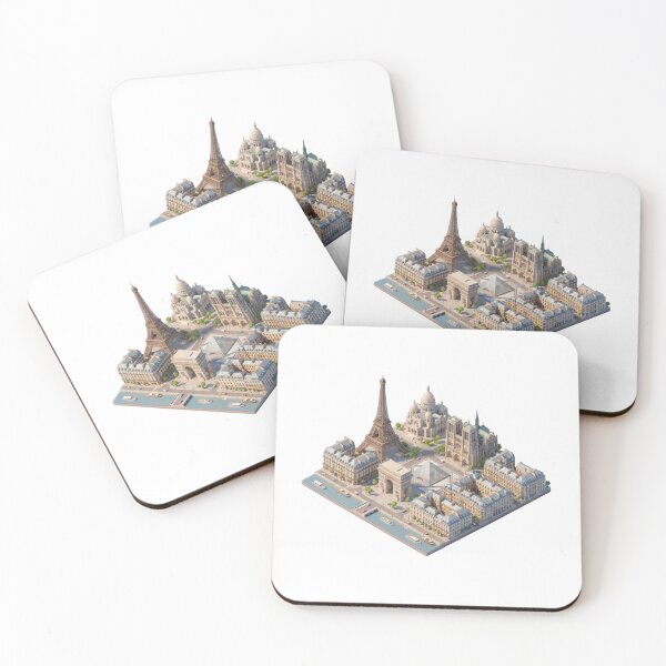 Item preview, Miniature Paris Eiffel Tower 3D Isometric Art designed and sold by sylvesteraswin.