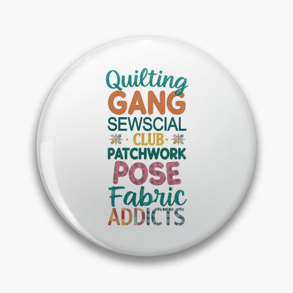 Item preview, Quilting Gang Typography Collage | Colorful Sewing Quotes designed and sold by Twenty2Creative.