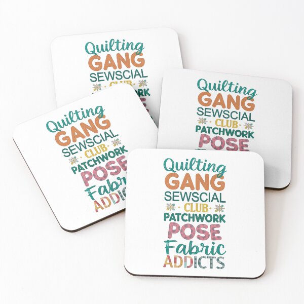 Item preview, Quilting Gang Typography Collage | Colorful Sewing Quotes designed and sold by Twenty2Creative.