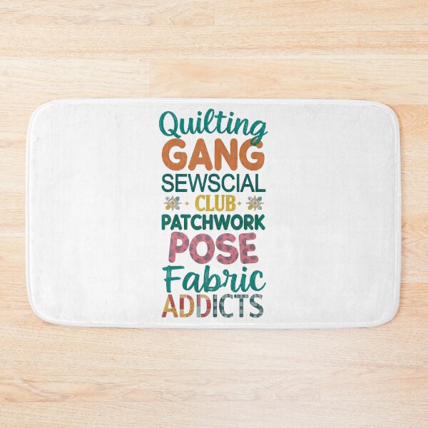 Item preview, Quilting Gang Typography Collage | Colorful Sewing Quotes designed and sold by Twenty2Creative.