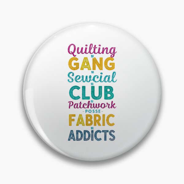 Item preview, Quilting Gang Typography Collage | Colorful Sewing Quotes designed and sold by Twenty2Creative.