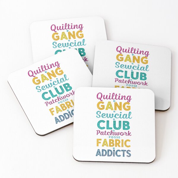 Item preview, Quilting Gang Typography Collage | Colorful Sewing Quotes designed and sold by Twenty2Creative.