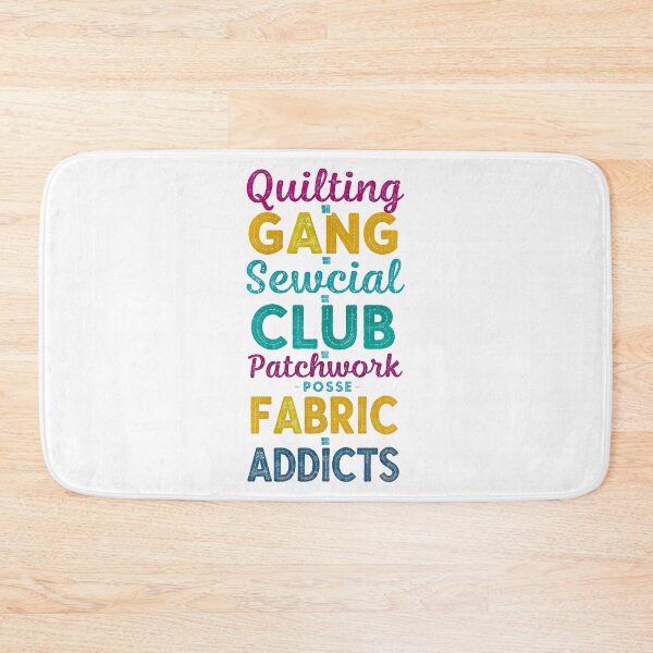 Item preview, Quilting Gang Typography Collage | Colorful Sewing Quotes designed and sold by Twenty2Creative.