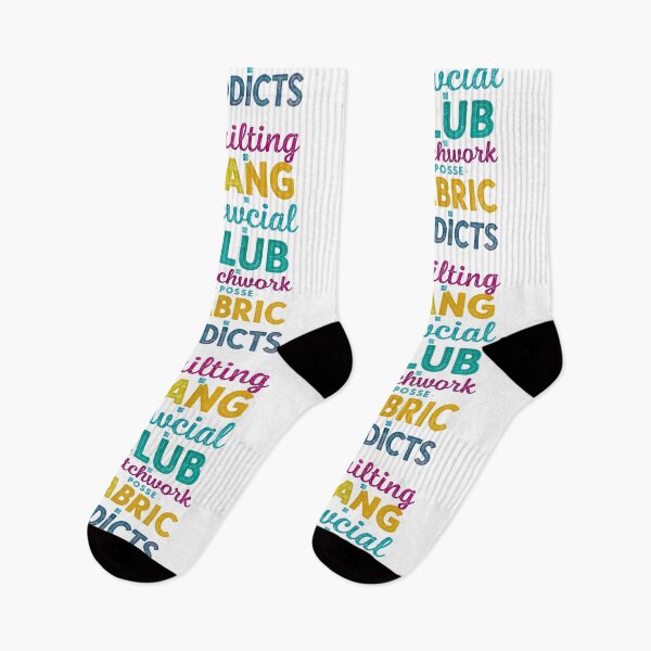 Item preview, Quilting Gang Typography Collage | Colorful Sewing Quotes designed and sold by Twenty2Creative.