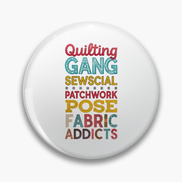 Item preview, Quilting Gang Typography Collage | Colorful Sewing Quotes designed and sold by Twenty2Creative.