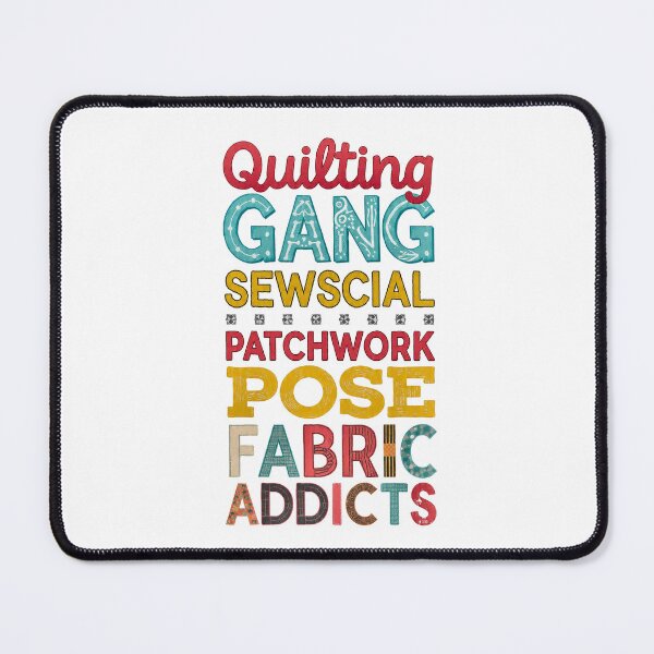 Item preview, Quilting Gang Typography Collage | Colorful Sewing Quotes designed and sold by Twenty2Creative.