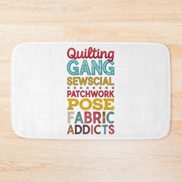 Item preview, Quilting Gang Typography Collage | Colorful Sewing Quotes designed and sold by Twenty2Creative.