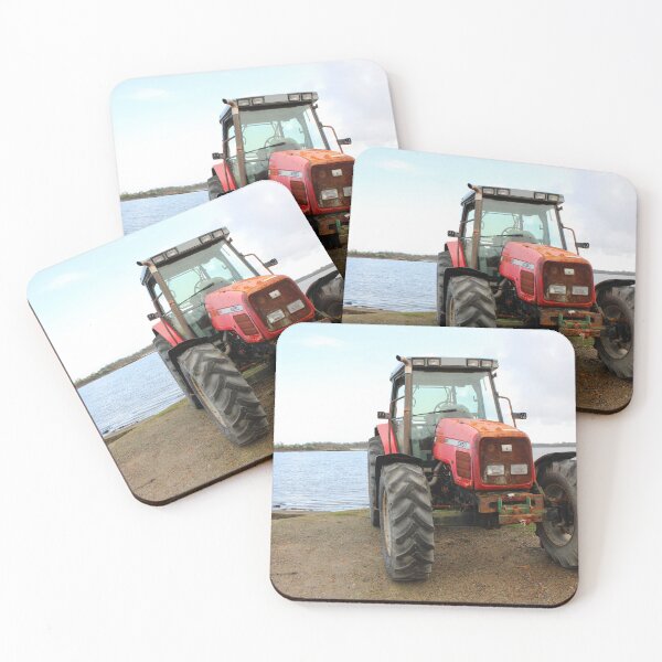 Item preview, Old Red Tractor by the Sea – Brittany France designed and sold by Open Road Gallery .