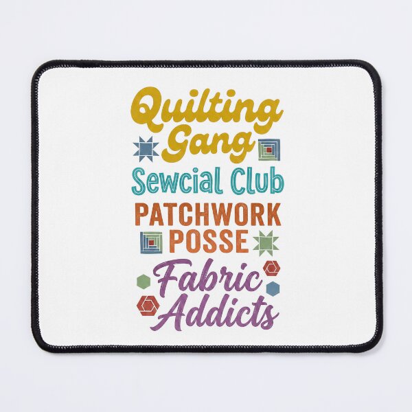 Item preview, Quilting Gang Typography Collage | Colorful Sewing Quotes designed and sold by Twenty2Creative.
