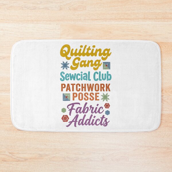 Item preview, Quilting Gang Typography Collage | Colorful Sewing Quotes designed and sold by Twenty2Creative.