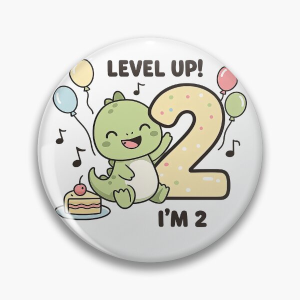 Artikelvorschau, Level Up I’m 2 – Süßes Dinosaurier-Geburtstagsdesign – Dino-Party-Shirt zum 2. Geburtstag – Geschenk für Kleinkinder, die zwei Jahre alt werden entworfen und verkauft von MeeraArts&Crafts.