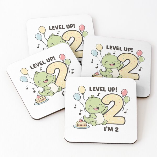 Item preview, Level Up I’m 2 Cute Dinosaur Birthday Design  2nd Birthday Dino Party Shirt  Toddler Turning Two Gift designed and sold by MeeraArts&Crafts.