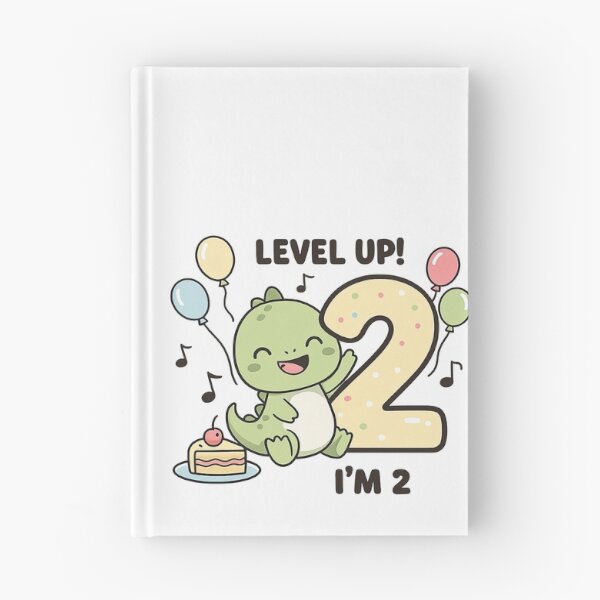 Item preview, Level Up I’m 2 Cute Dinosaur Birthday Design  2nd Birthday Dino Party Shirt  Toddler Turning Two Gift designed and sold by MeeraArts&Crafts.