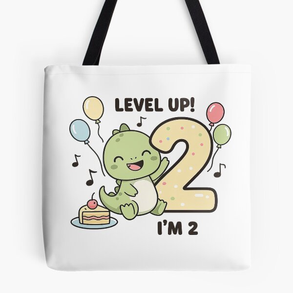 Item preview, Level Up I’m 2 Cute Dinosaur Birthday Design  2nd Birthday Dino Party Shirt  Toddler Turning Two Gift designed and sold by MeeraArts&Crafts.