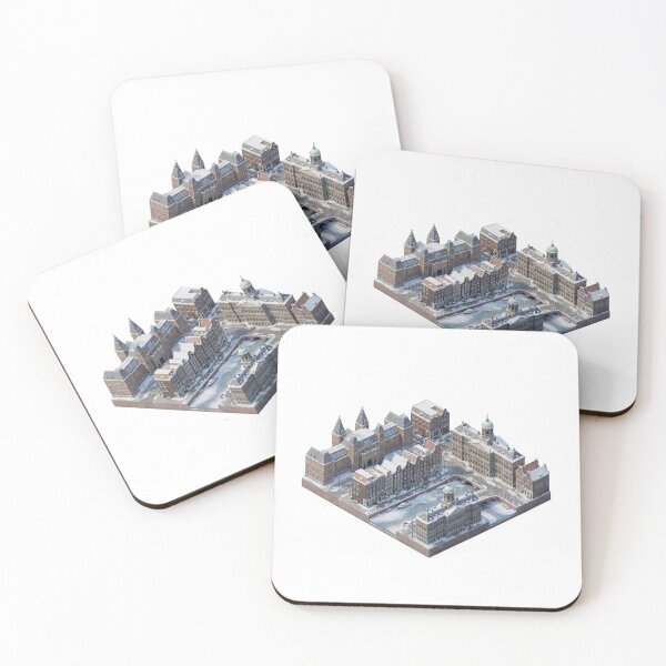 Item preview, Miniature Amsterdam Canals 3D Isometric Art designed and sold by sylvesteraswin.