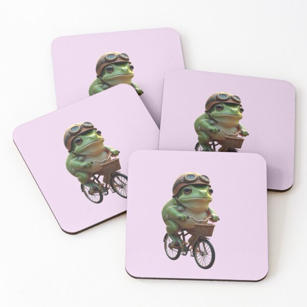 Item preview, Adventurous Frog on Bicycle – Whimsical Rider designed and sold by zohocreations.