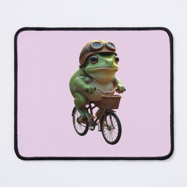 Item preview, Adventurous Frog on Bicycle – Whimsical Rider designed and sold by zohocreations.