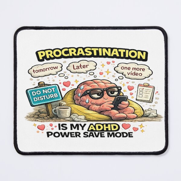 Item preview, Procrastination Is My Love Language Funny ADHD Quote designed and sold by FeralMindStudio.