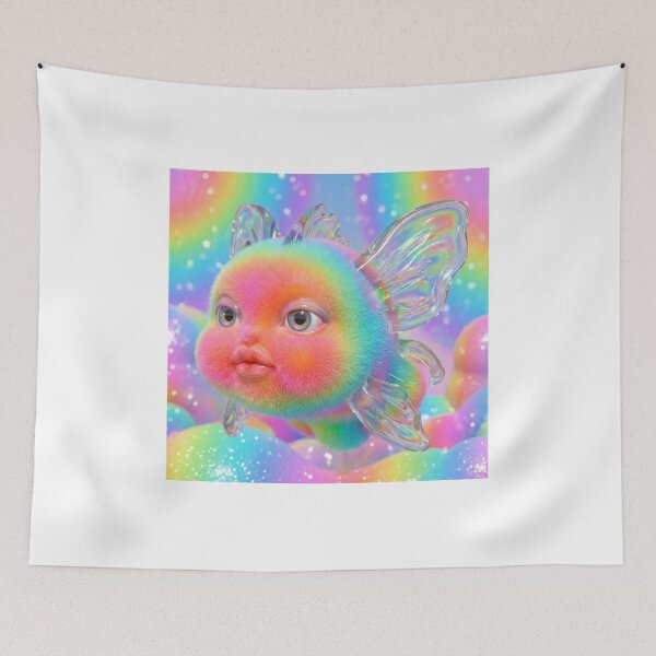 Item preview, Cute Magical Rainbow Sprite with Iridescent Wings designed and sold by maboroshilab.