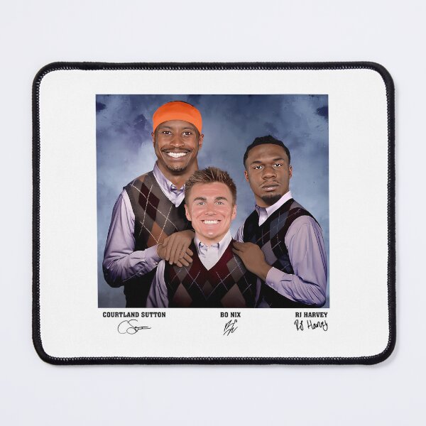 Item preview,  Bo Nix Rj Harvey Courtland Sutton Football designed and sold by JayJakasaniya.