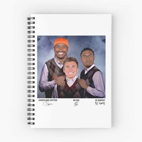 Item preview,  Bo Nix Rj Harvey Courtland Sutton Football designed and sold by JayJakasaniya.