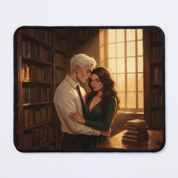 Item preview, Golden Hour Embrace in the Library designed and sold by AbstractAuraArt.
