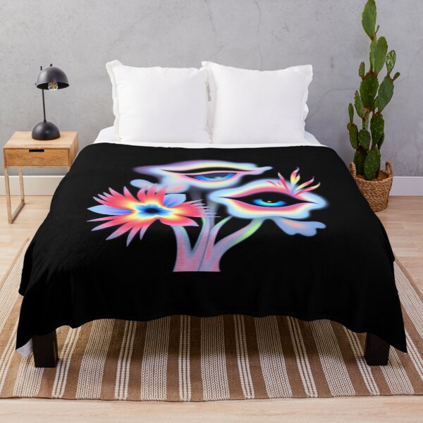 Item preview, Psychedelic glowing flowers with eyes designed and sold by Mike Kiev art.
